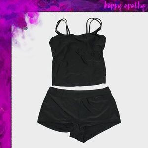 Reebok Black Swim Tankini & Shorts